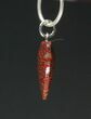 Red Heart, Agatized Dinosaur Bone (Gembone) Pendant #84762-3